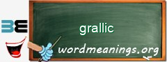 WordMeaning blackboard for grallic